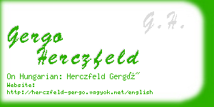 gergo herczfeld business card